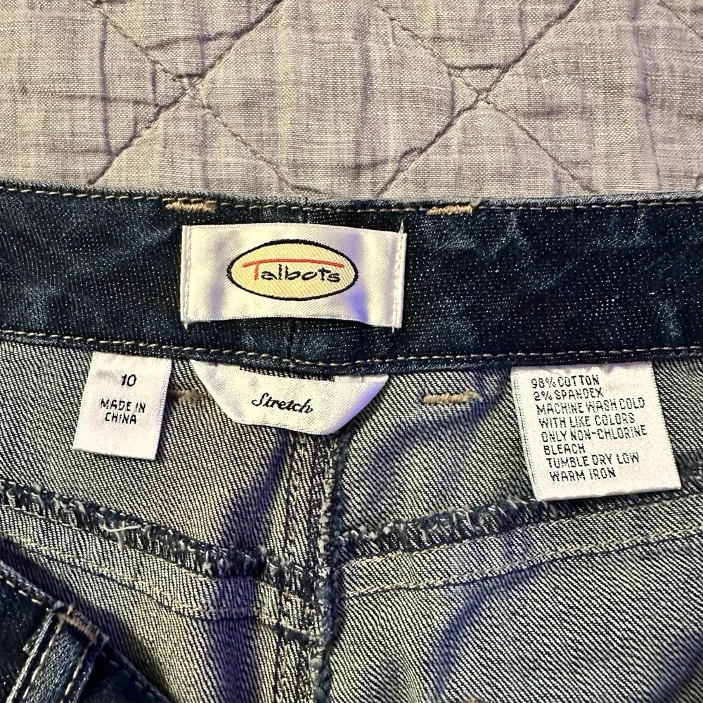 Talbots Stretch Straight Leg Jeans Womens 10 Medium Wash‎ Denim Classic Fit